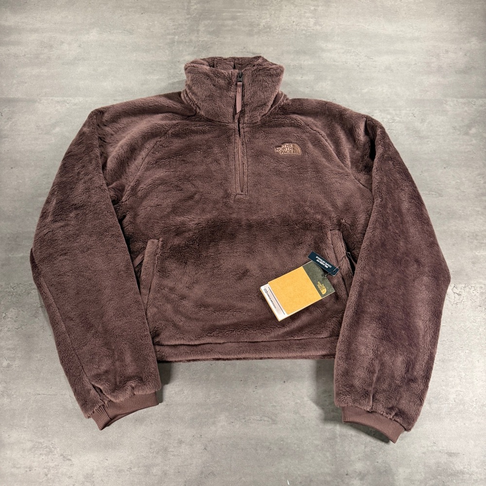 The North Face Jacket Womens S Lux 1/4 Zip Chocolate Brown Fleece NEW $120